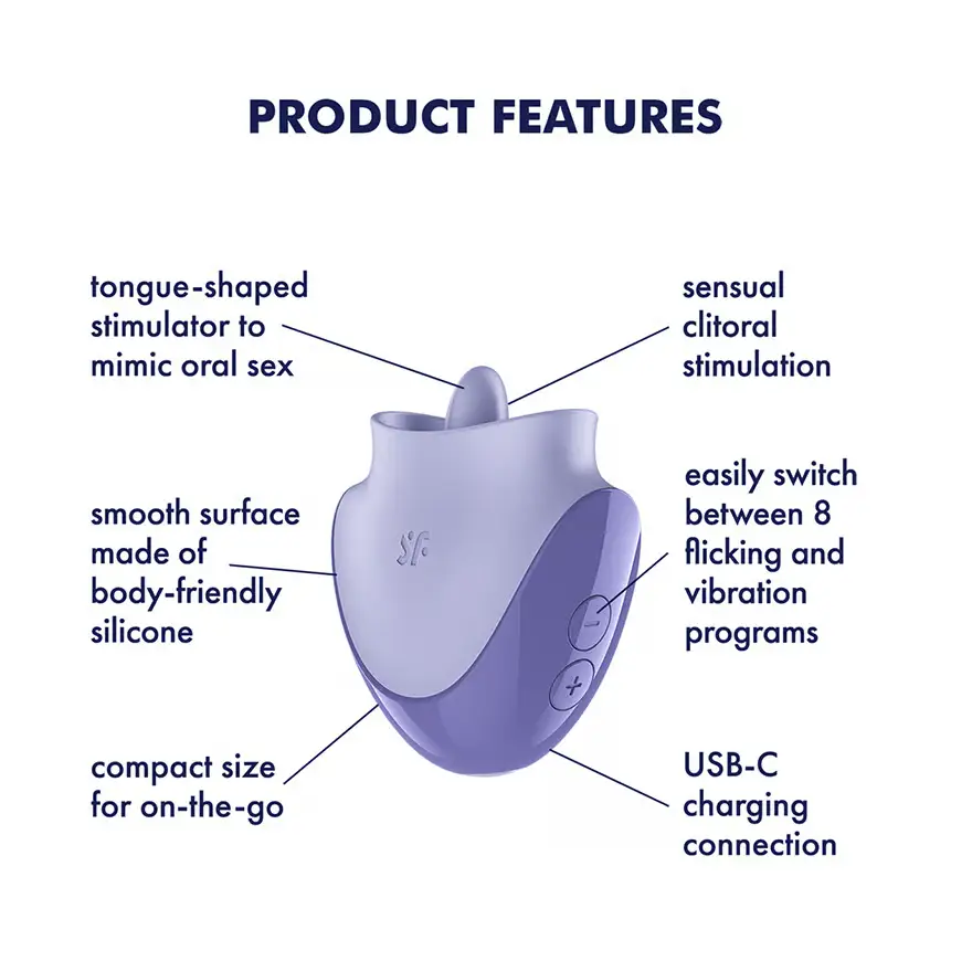 Satisfyer Tongue Dancer Clitoral Vibrator Lilac