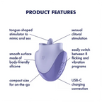 Satisfyer Tongue Dancer Clitoral Vibrator Lilac