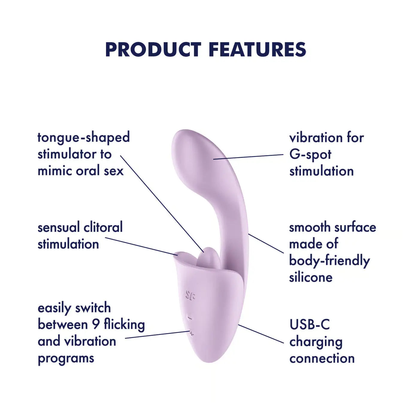 Satisfyer Tongue Expert – Dual Stimulation Vibrator Lavender