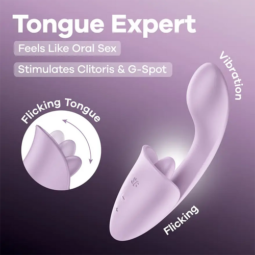 Satisfyer Tongue Expert – Dual Stimulation Vibrator Lavender