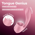 Satisfyer Tongue Genius Dual Stimulator – Clitoral & G-Spot Vibrator Pink