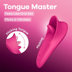 Satisfyer Tongue Master Clitoral Vibrator Hot Pink