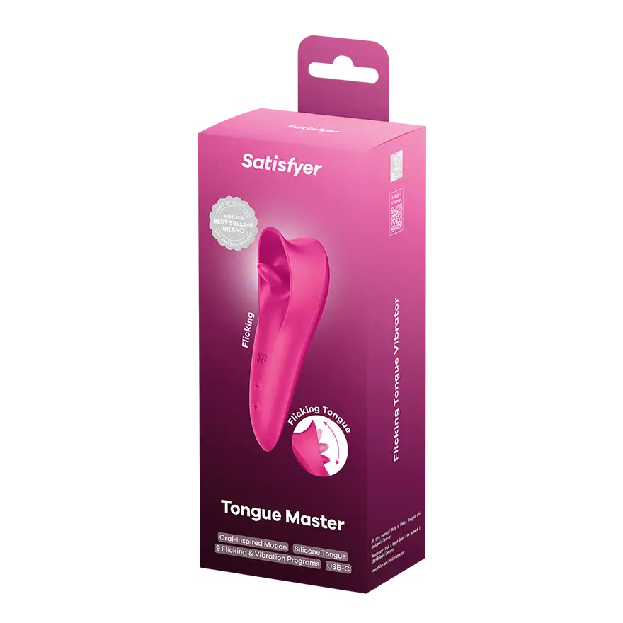 Satisfyer Tongue Master Clitoral Vibrator Hot Pink