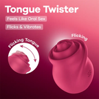 Satisfyer Tongue Twister Clitoral Vibrator Cerise