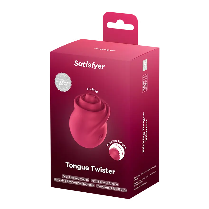 Satisfyer Tongue Twister Clitoral Vibrator Cerise