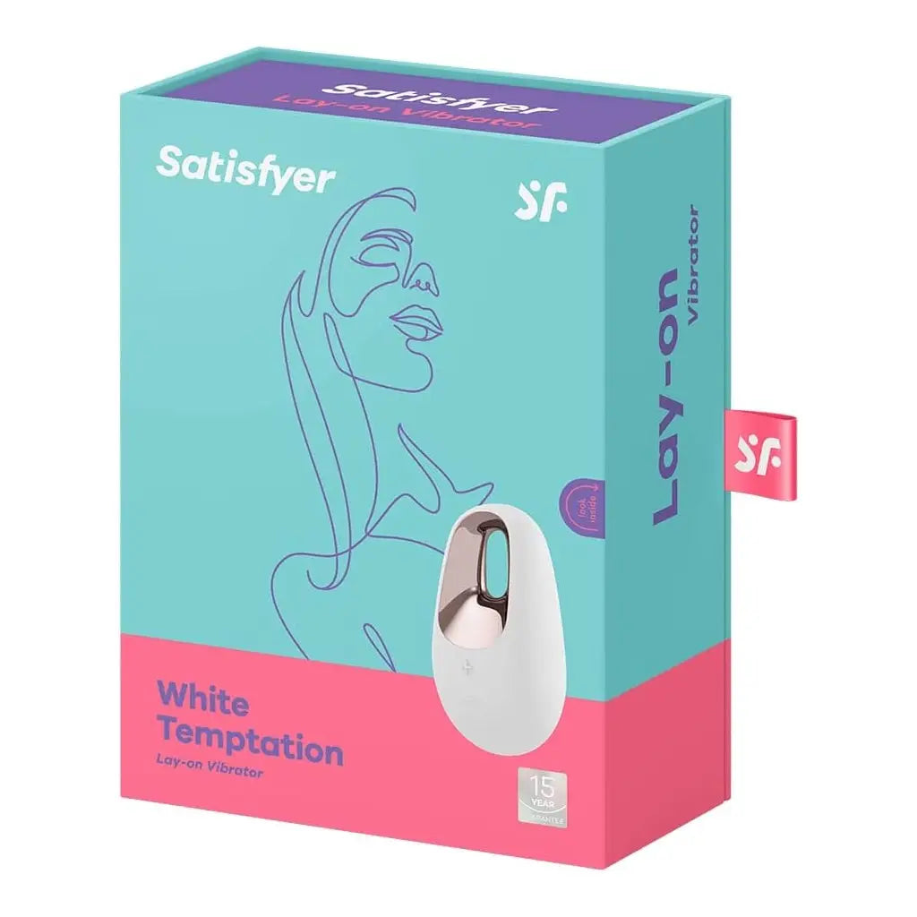 Satisfyer White Temptation Lay-On Vibrator - 15 Vibration Modes