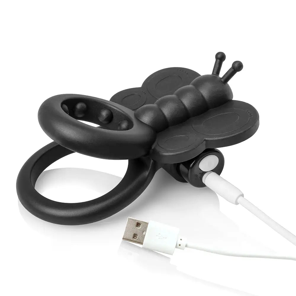 Screaming O® Charged™ Monarch™ Wearable Butterfly C - Ring - Black - C-Ring