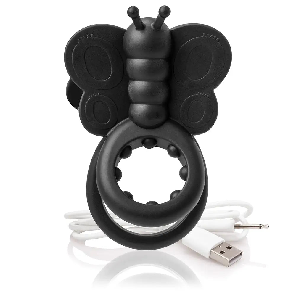Screaming O® Charged™ Monarch™ Wearable Butterfly C - Ring - Black - C-Ring