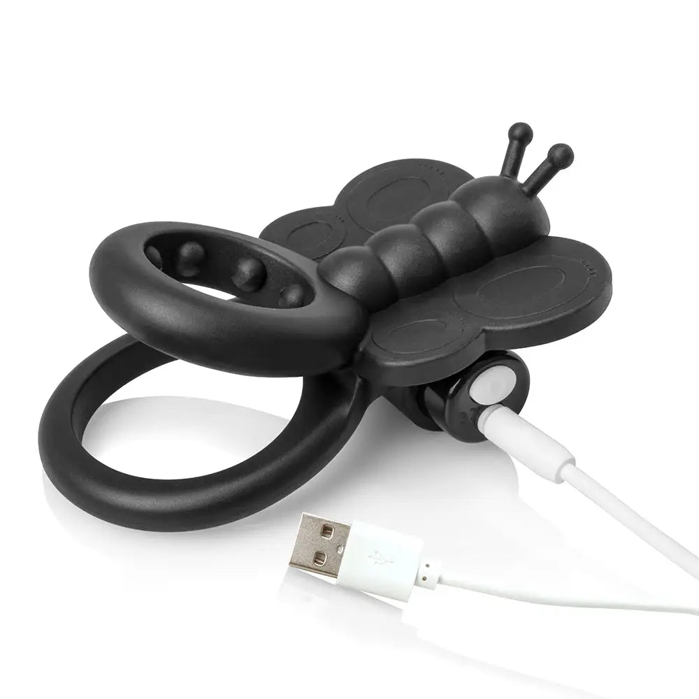 Screaming O® Charged™ Monarch™ Wearable Butterfly C - Ring - Black - C-Ring