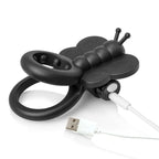 Screaming O® Charged™ Monarch™ Wearable Butterfly C - Ring - Black - C-Ring