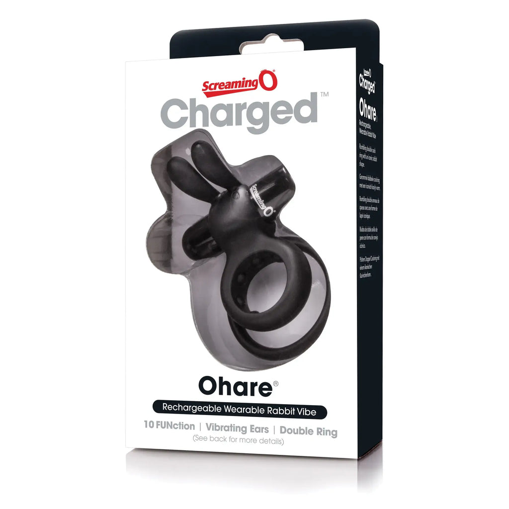 Screaming O® Charged™ Ohare® Rechargeable Rabbit Vibrator - C-Ring
