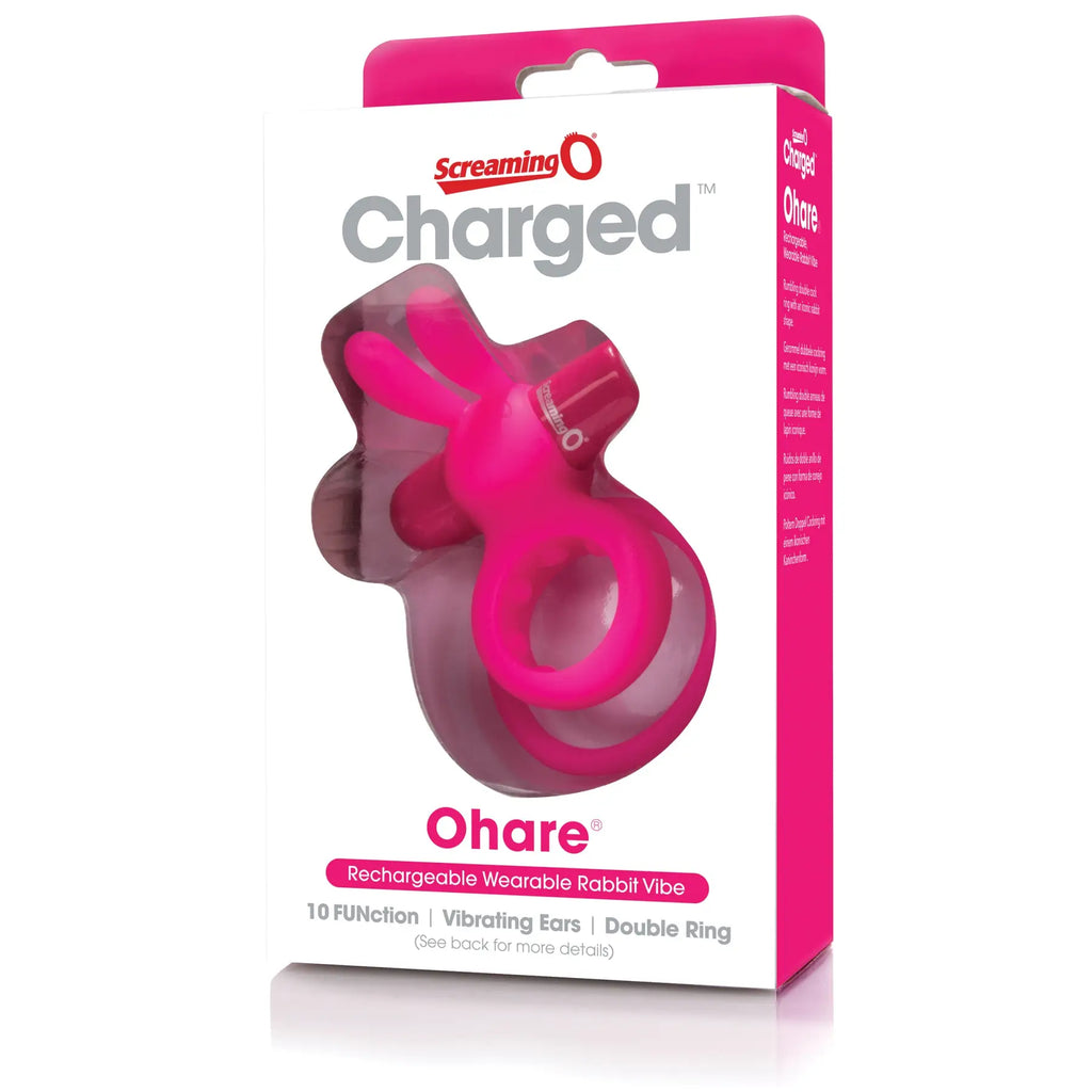 Screaming O® Charged™ Ohare® Rechargeable Rabbit Vibrator - C-Ring