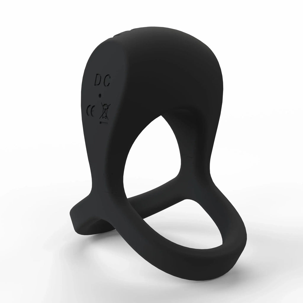 Screaming O® O Big Pro Strapped Rechargeable Vibrating Ring Black