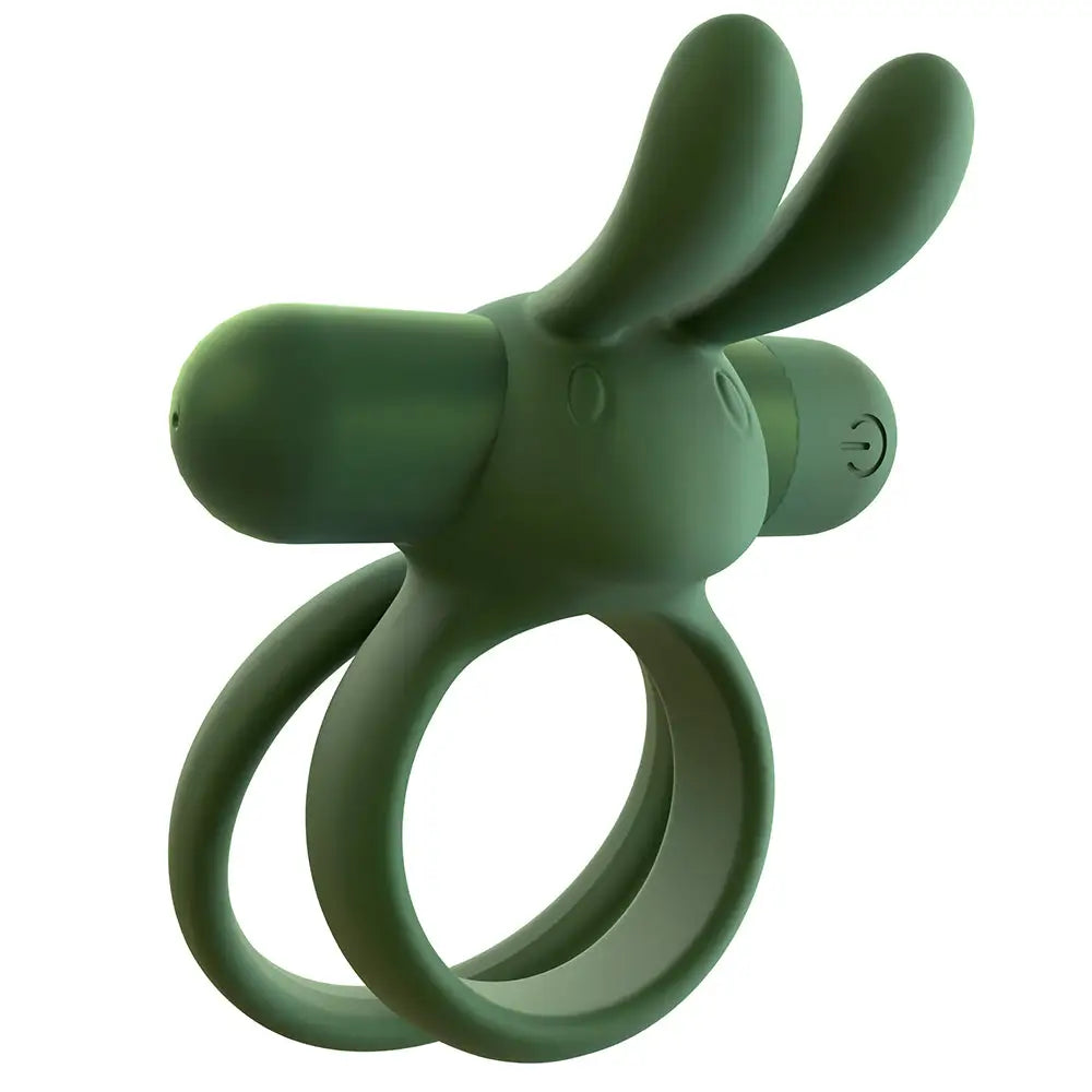 Screaming O® Rechargeable Ohare XL Rabbit Vibrating C-Ring Green