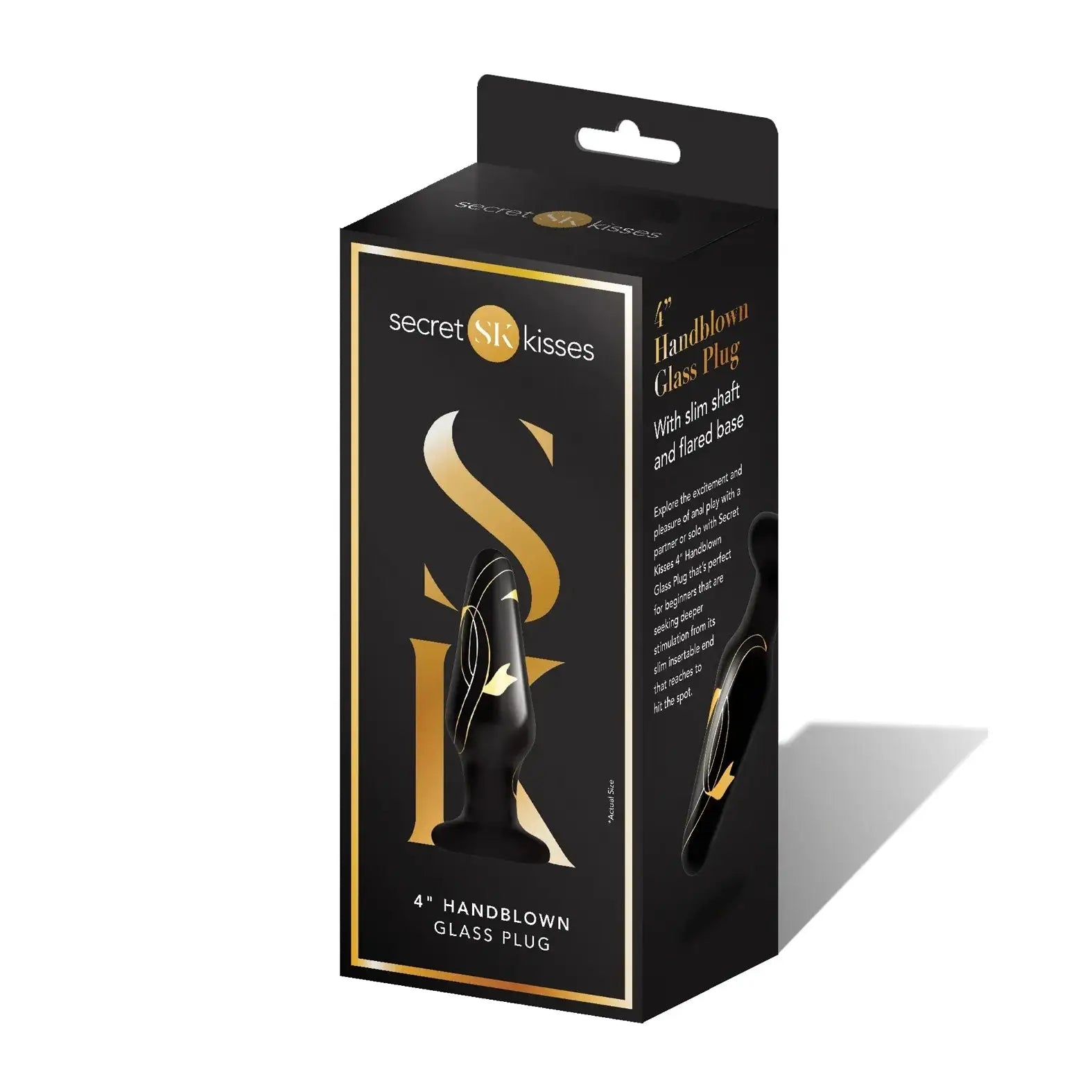Secret Kisses Handblown Glass Plug - Butt