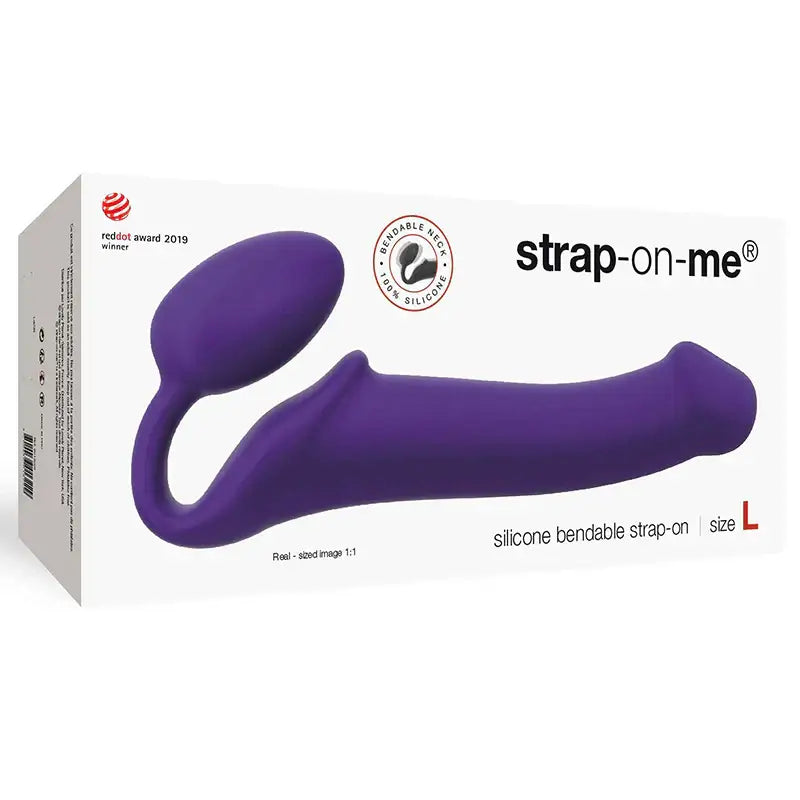 Semi - Realistic Bendable Strap - On - Purple / Large - Dildo