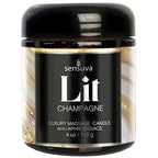 Sensuva Aphrodisiac Massage Candle – Warm Oil for Intimate Moments Lit (Champagne)