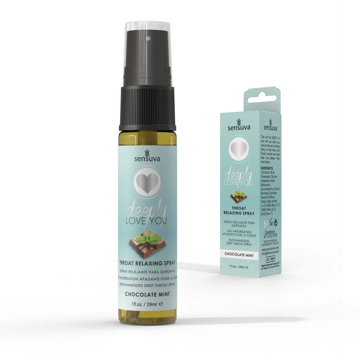 Sensuva Deeply Love You Throat Relaxing Spray - Flavored Oral Comfort Chocolate Mint