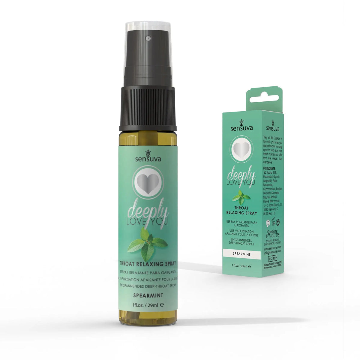 Sensuva Deeply Love You Throat Relaxing Spray - Flavored Oral Comfort Spearmint