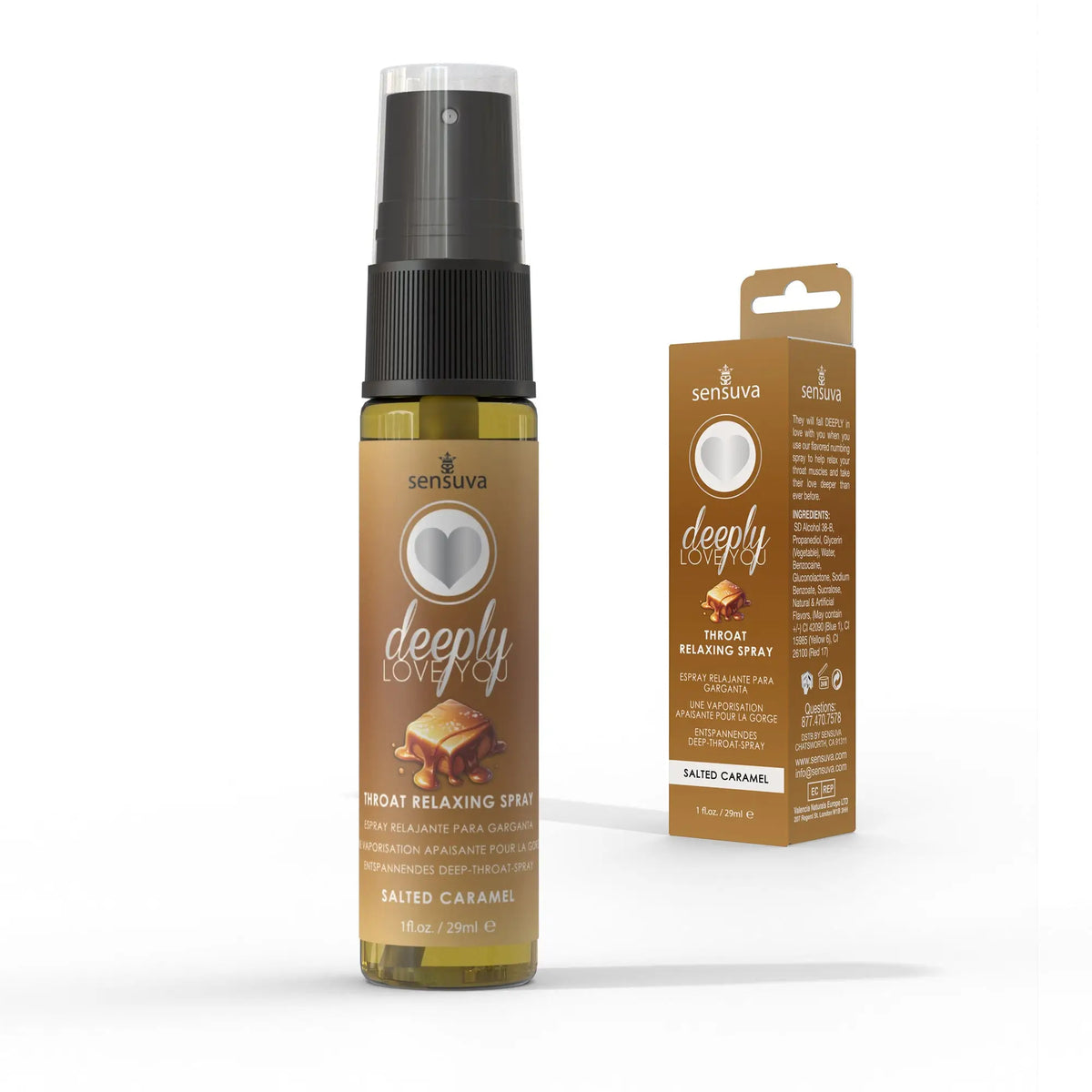 Sensuva Deeply Love You Throat Relaxing Spray - Flavored Oral Comfort Salted Caramel