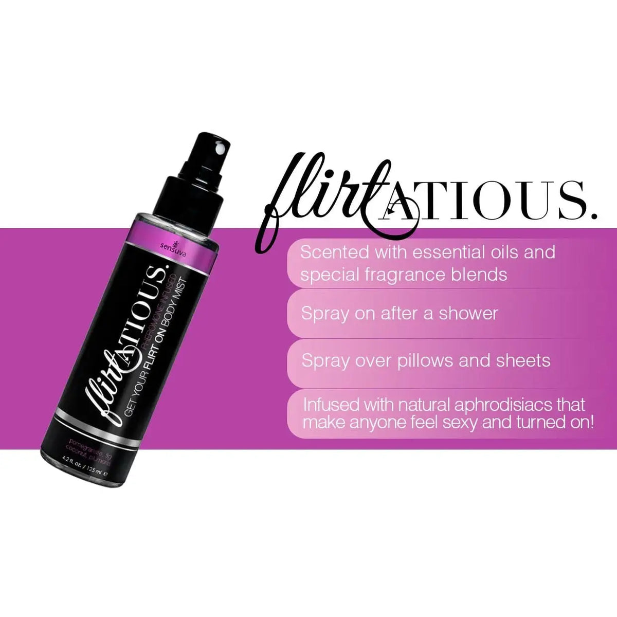 Sensuva Flirtatious Pheromone Body Mist - Confidence-Boosting Fragrance Spray
