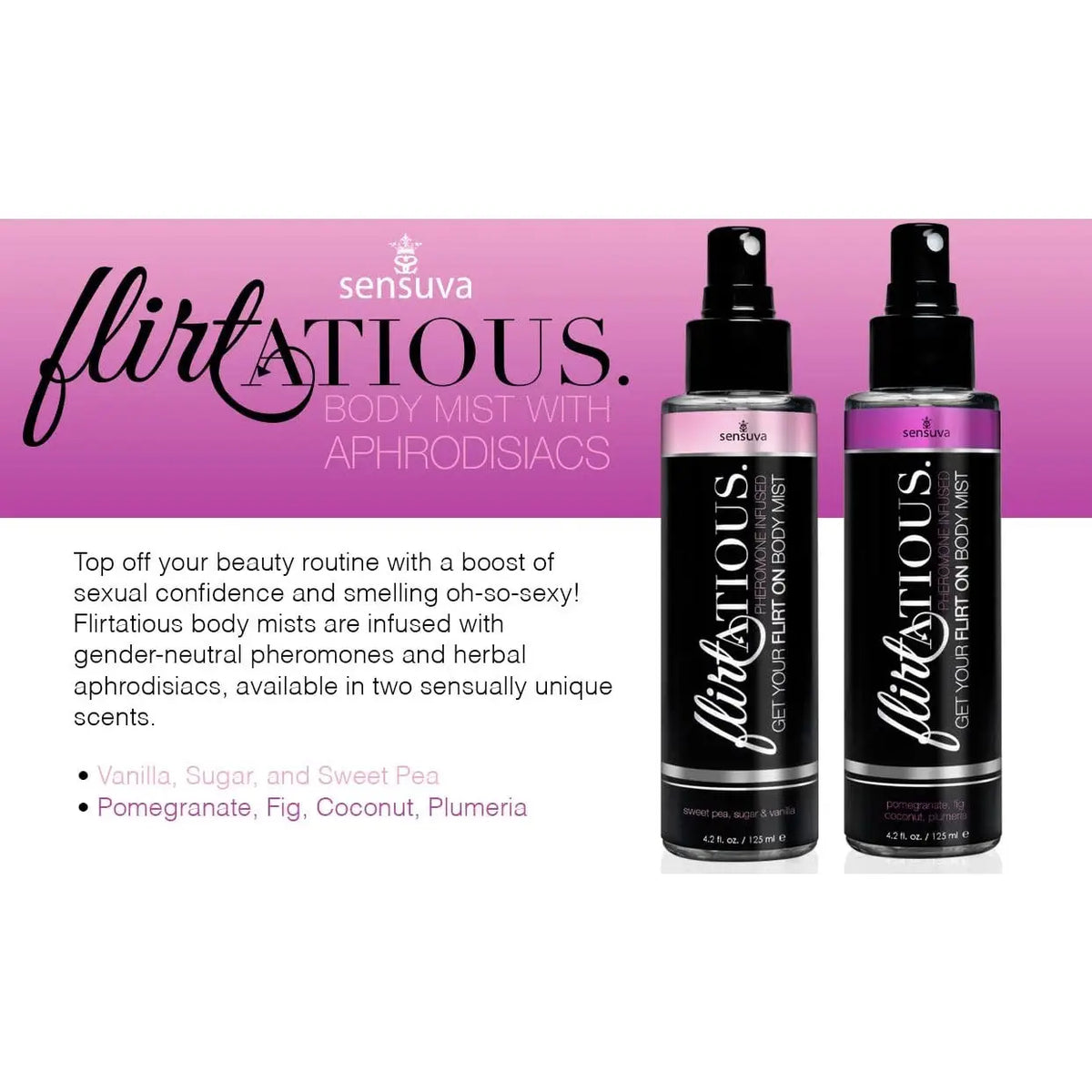Sensuva Flirtatious Pheromone Body Mist - Confidence-Boosting Fragrance Spray
