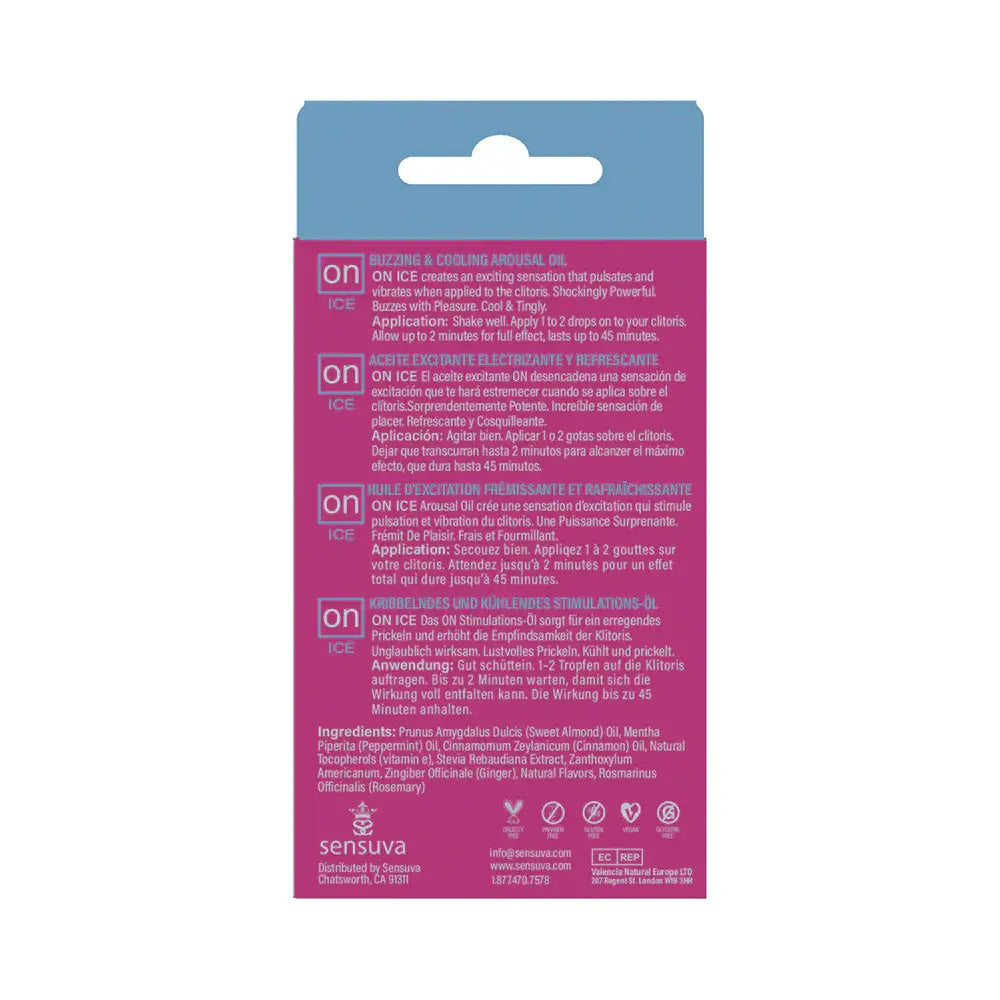 5mL / 0.17 fl. oz. ON Ice Buzzing & Cooling Arousal Oil