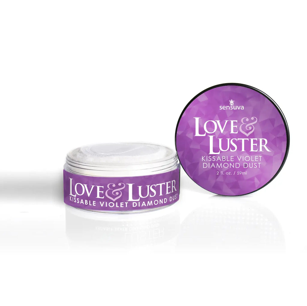 Sensuva Love & Luster Kissable Diamond Dust Body Powder - Sweet Candy Scent Violet