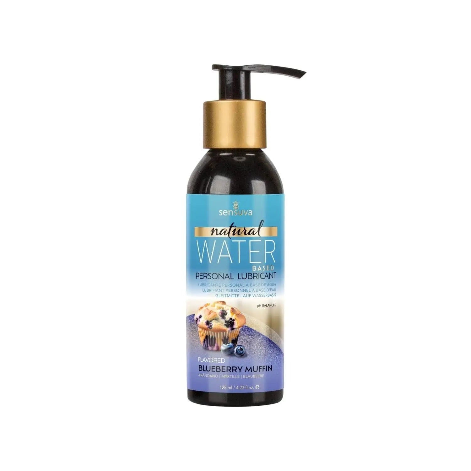 Sensuva Natural Water-Based Blueberry Muffin Flavored Lubricant 4.23 fl. oz. - Rolik®