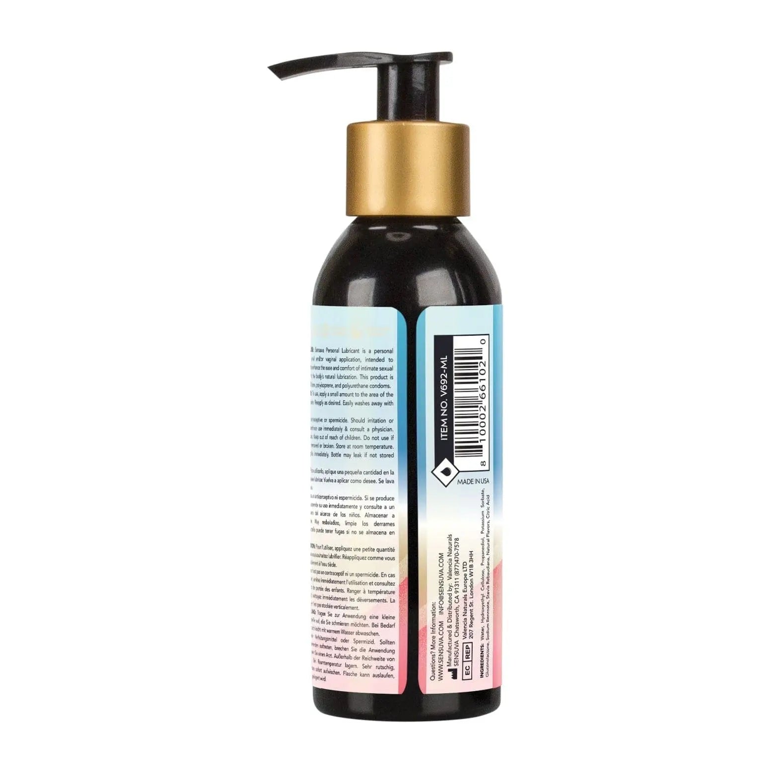 Sensuva Natural Water-Based Cotton Candy Flavored Lubricant 4.23 fl. oz. - Rolik®