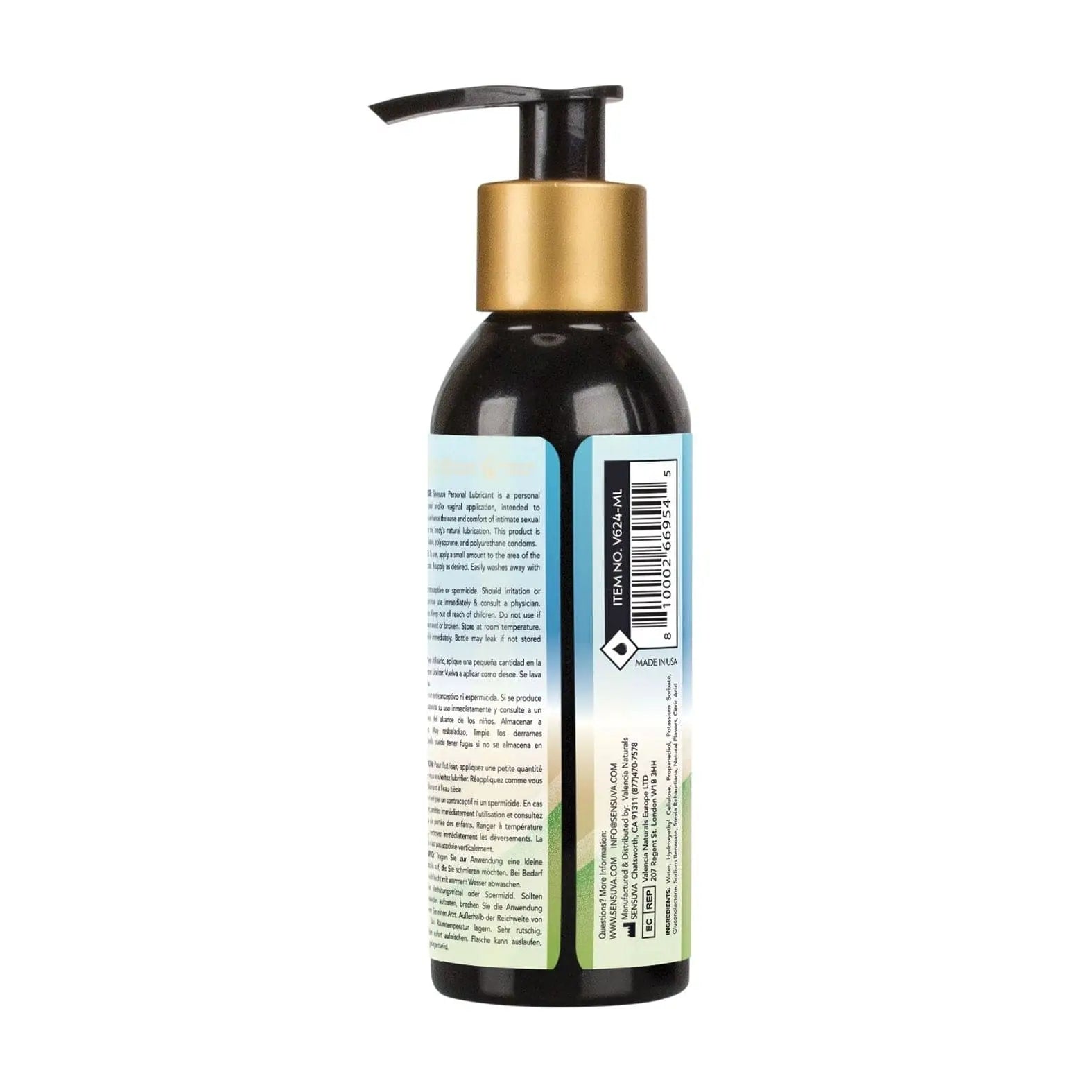 Sensuva Natural Water-Based Peach Flavored Lubricant 4.23 fl. oz. - Rolik®