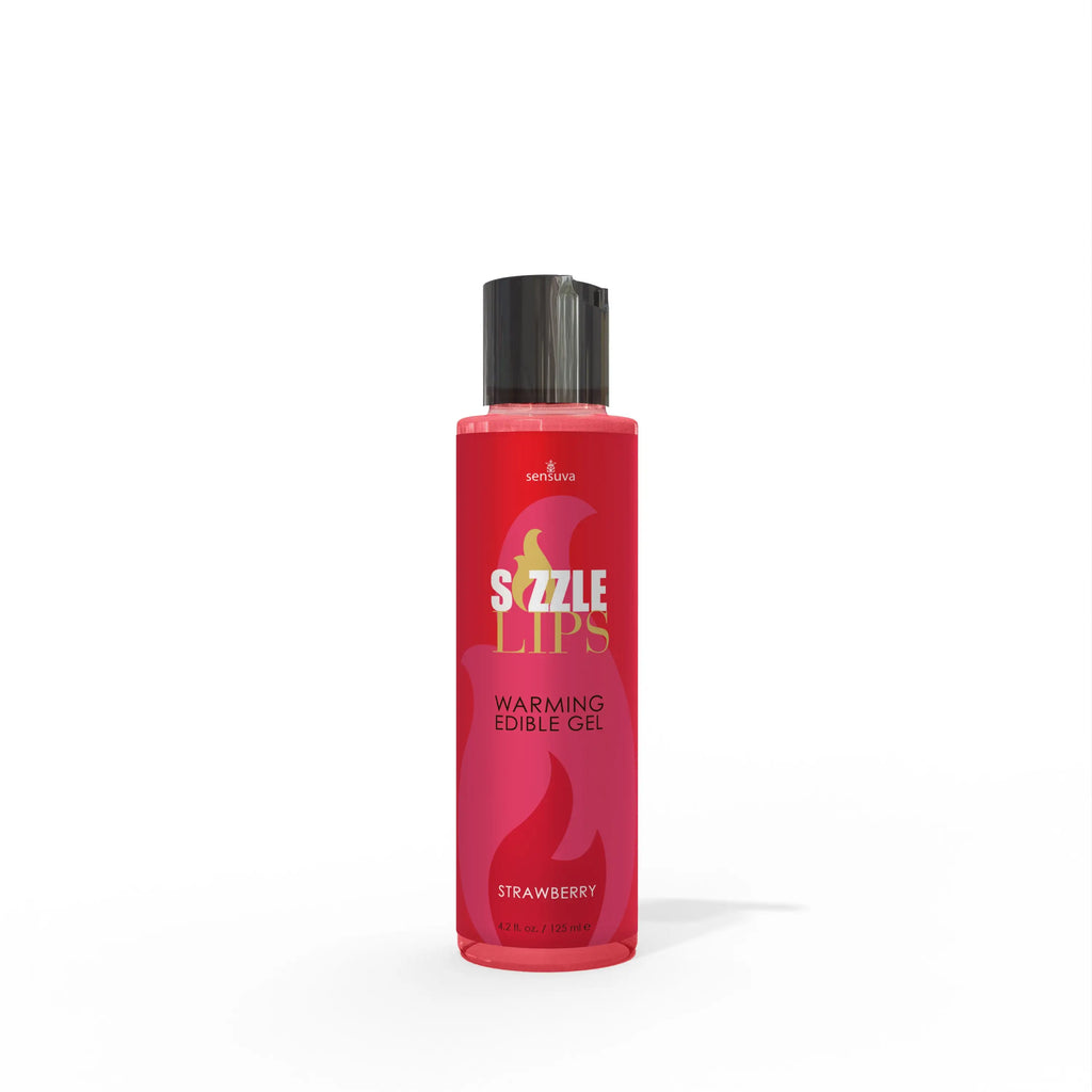Sensuva Sizzle Lips Warming Edible Massage Gel Strawberry