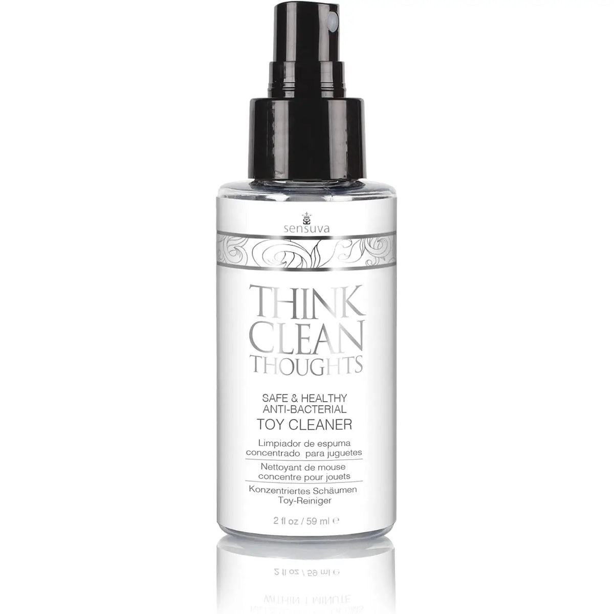 Sensuva Think Clean Thoughts Anti-Bacterial Toy Cleaner Spray 2 oz.