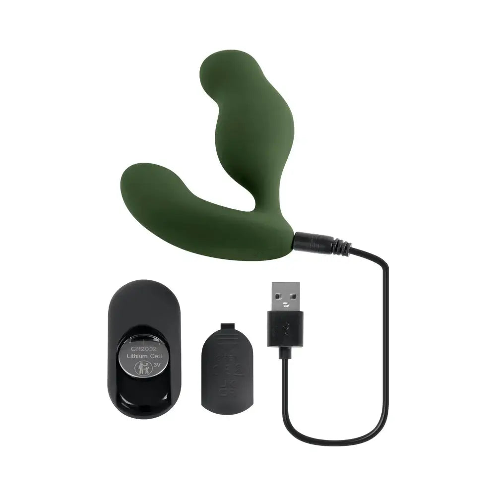 The Sergeant Remote Prostate Vibrator - Army Green - Anal Probe