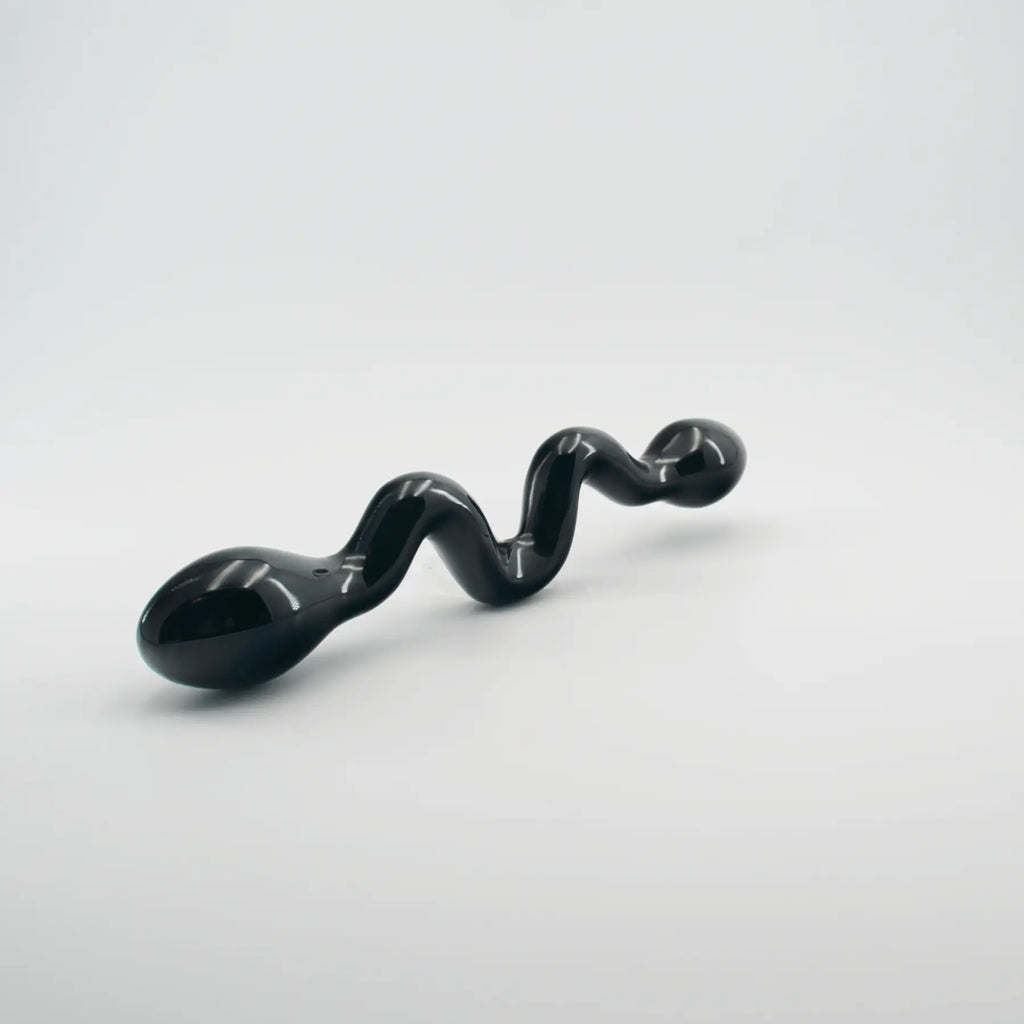 Serpentine Black Obsidian Wand / 10’’ Dildo