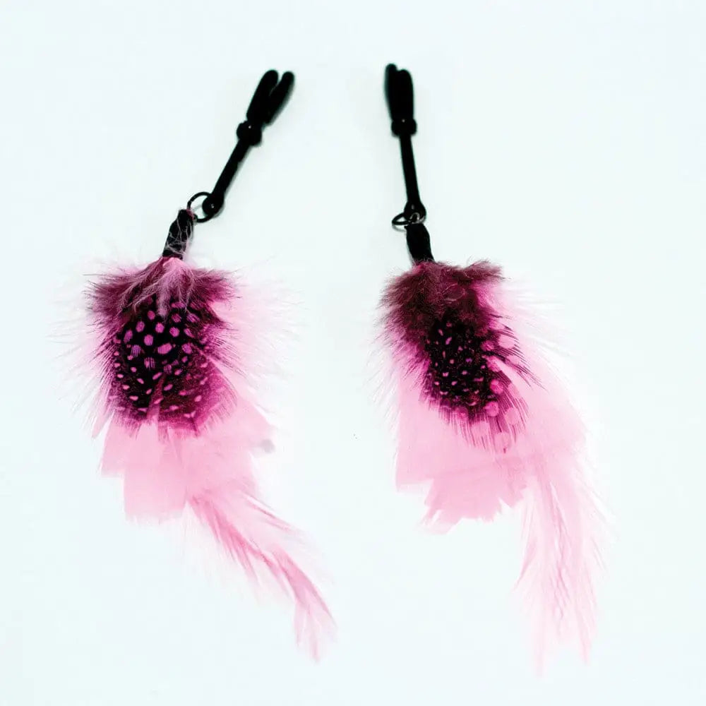 Sex Kitten Feather Nipple Clamps - Rolik®