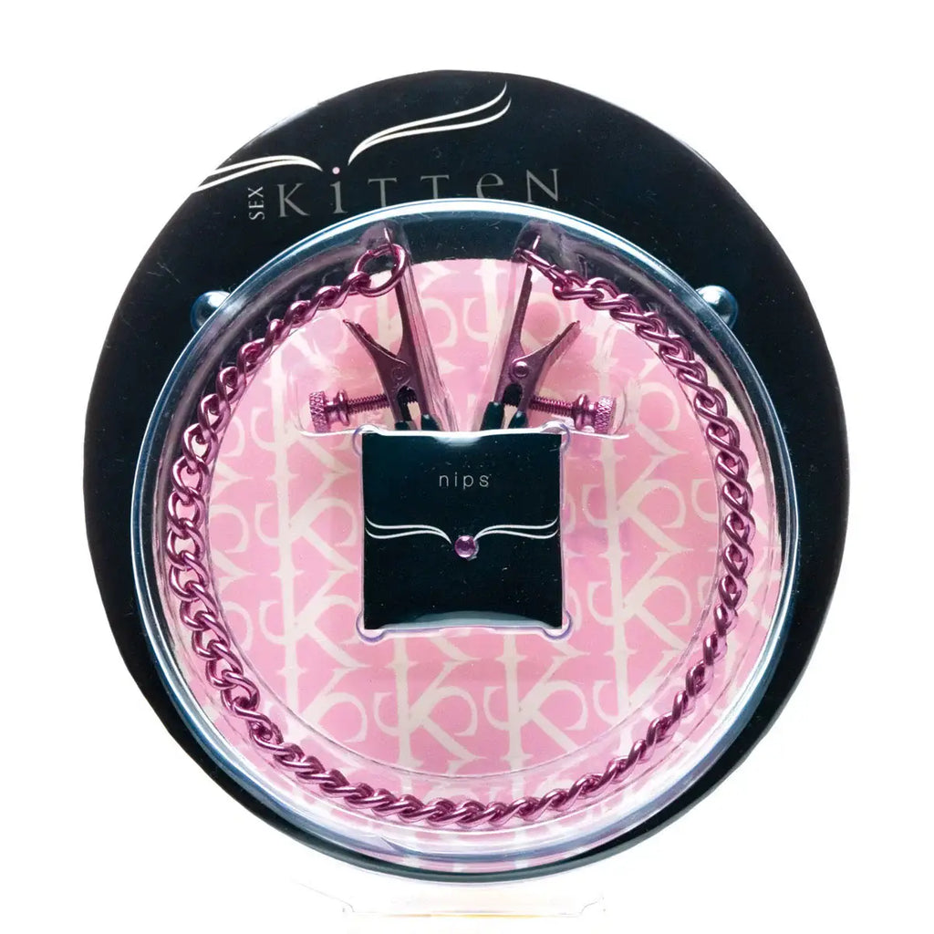 Sex Kitten Nips Adjustable Gator Nipple Clamps - Pink