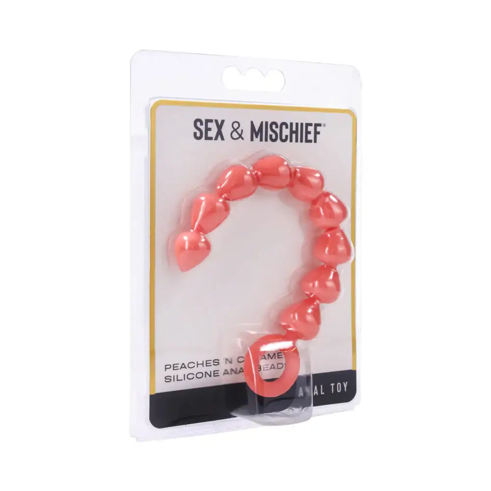 Peach Sex & Mischief Peaches ’n CreaMe Silicone Anal Beads