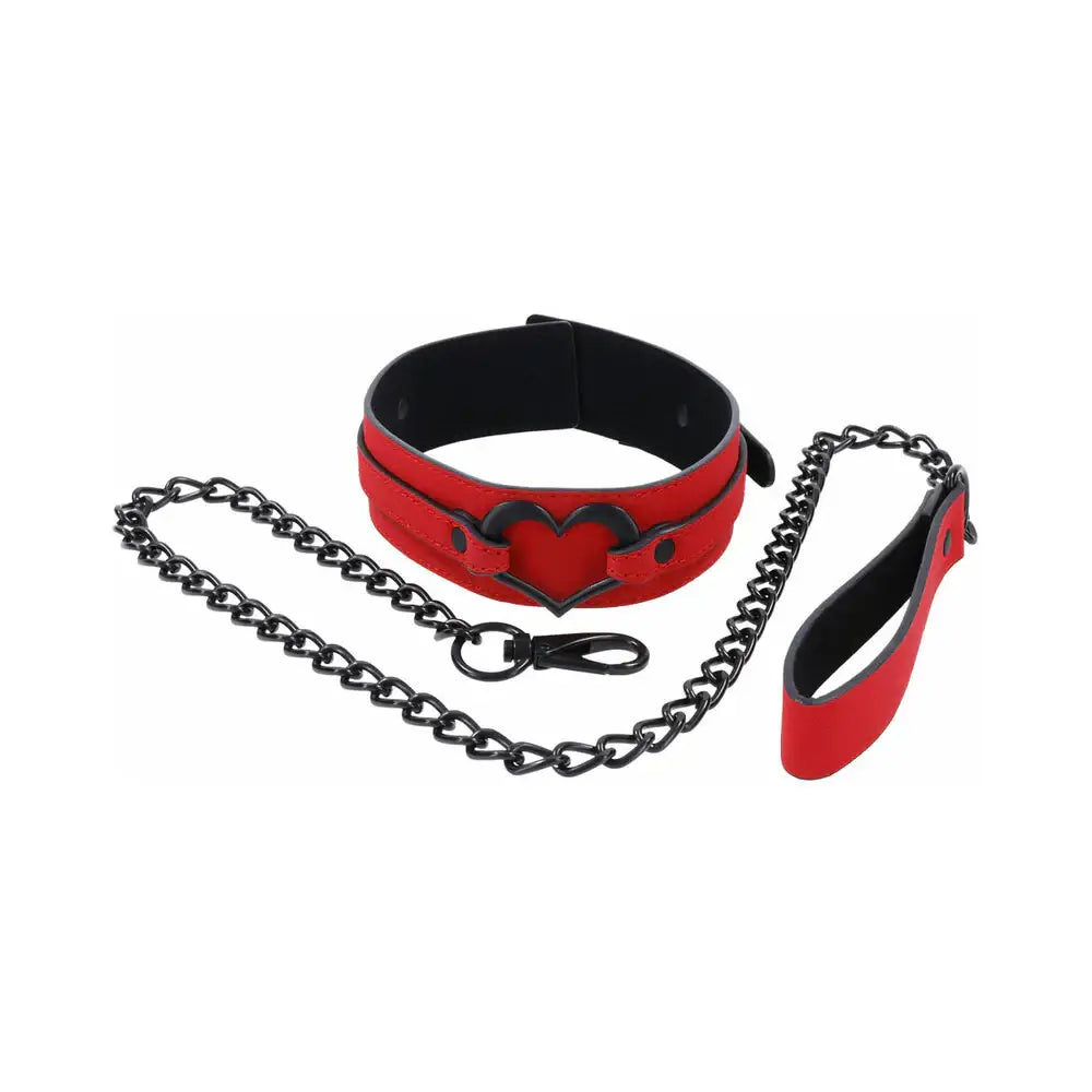 Sex & Mischief® Amor Collar And Leash - Red - Restraints