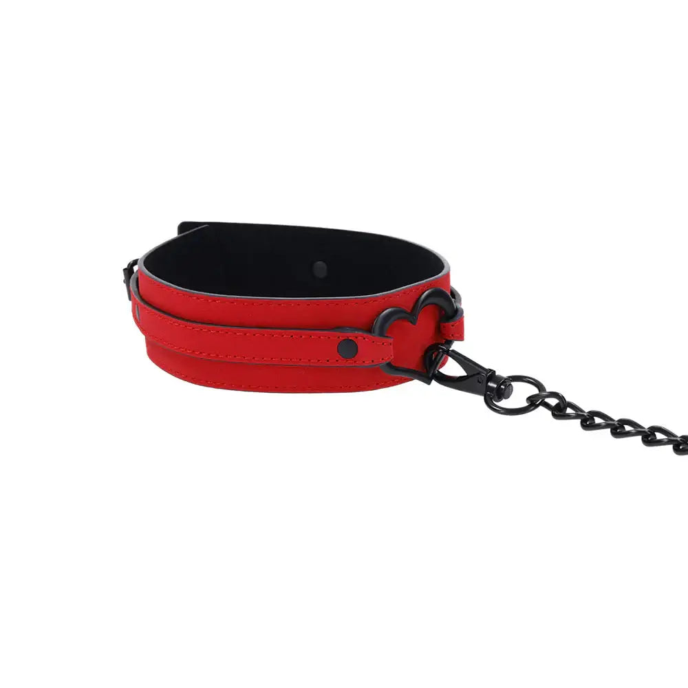 Sex & Mischief® Amor Collar And Leash - Red - Restraints