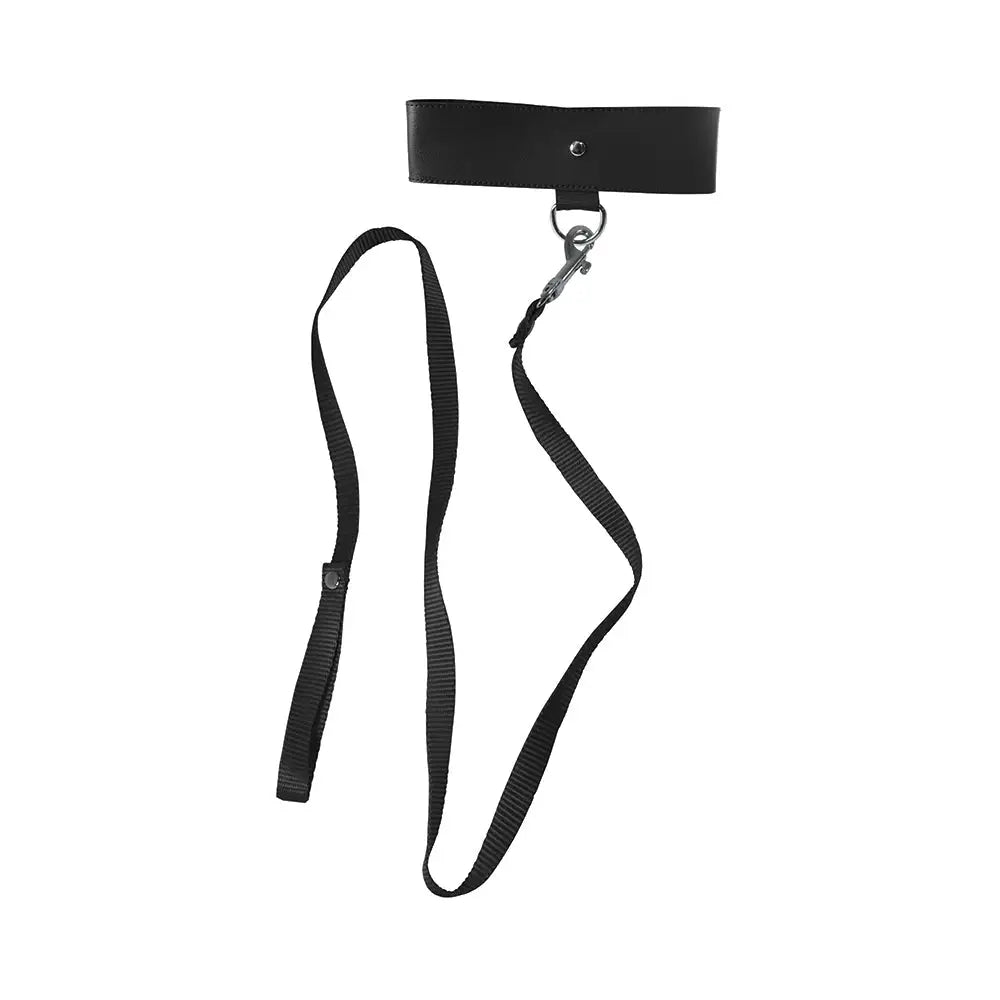 Sex & Mischief® Black Leash and Collar - Restraints