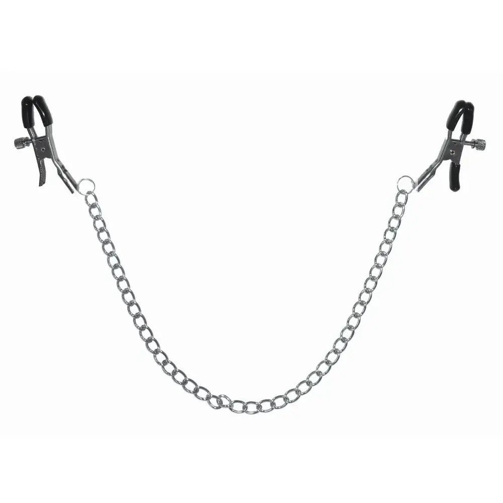 Sex & Mischief® Chained Nipple Clamps - Silver