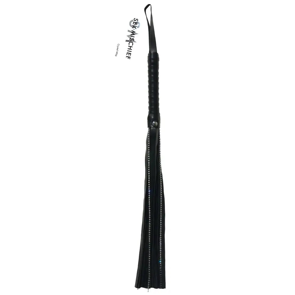Sex & Mischief® Crystal Whip - Black - Flogger