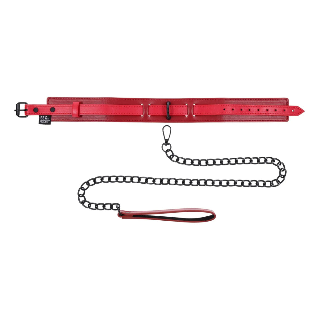 Sex & Mischief® Ex’s Oh’s Collar and Leash - Restraints