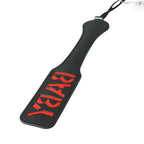 Sex & Mischief® Faux Leather Impression Paddle - Baby / Black - Flogger