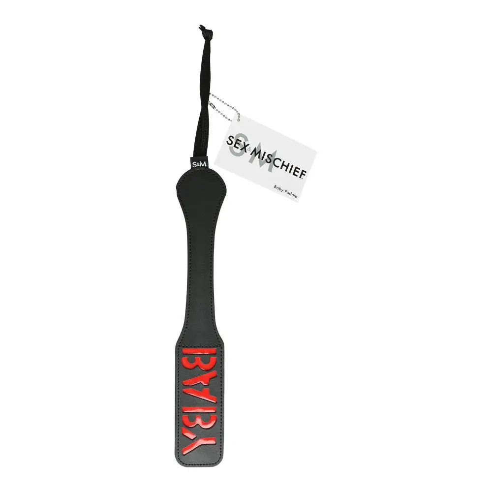 Sex & Mischief® Faux Leather Impression Paddle - Flogger