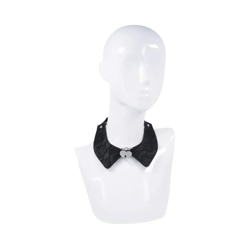 Sex & Mischief® Heartbound Lace Day Collar - Black - Restraints