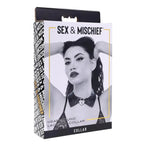 Sex & Mischief® Heartbound Lace Day Collar - Black - Restraints