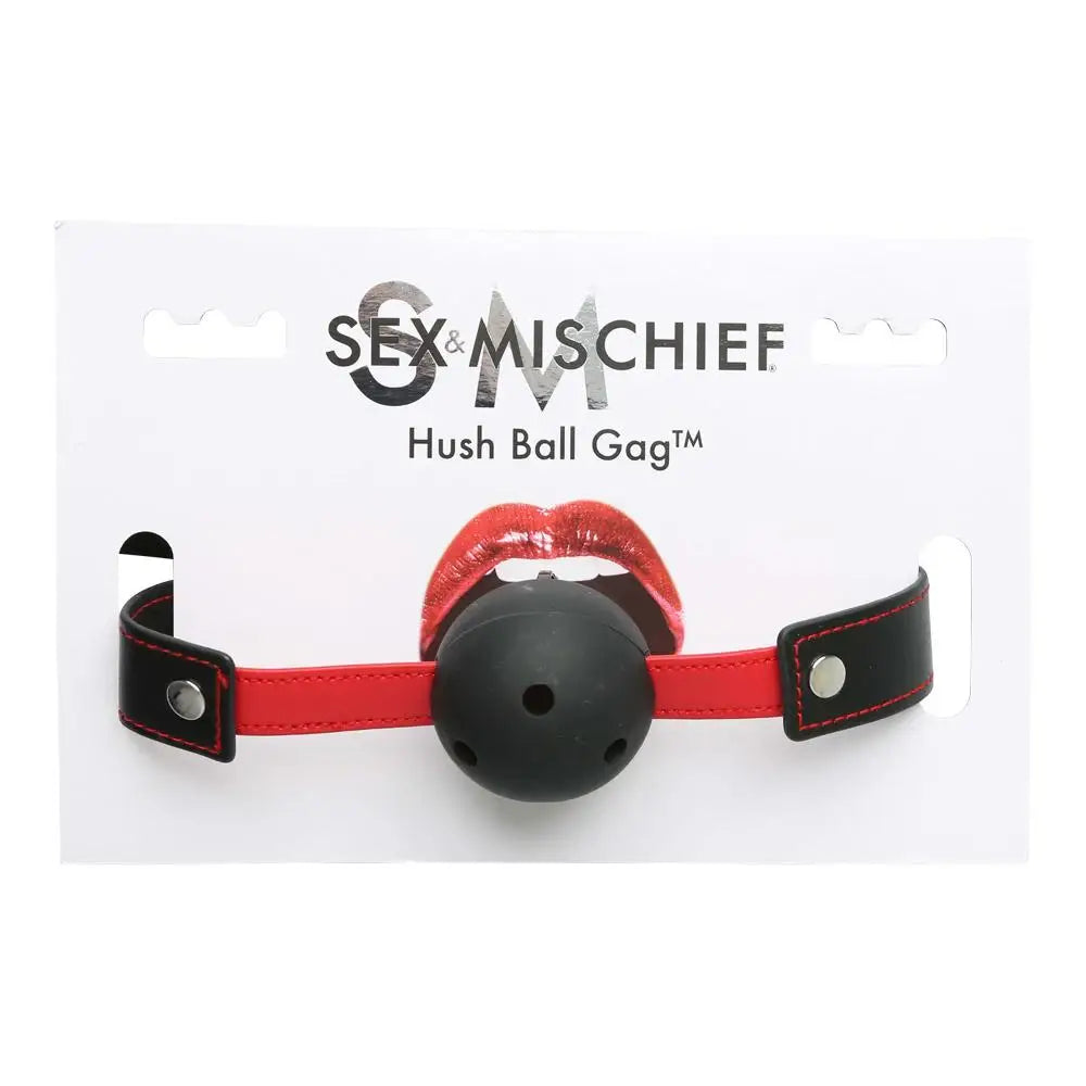 Sex & Mischief® Hush Ball Gag - Black - Gags