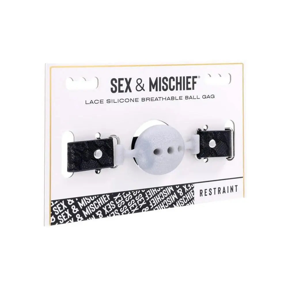 Sex & Mischief® Lace Silicone Breathable Ball Gag - Gags